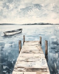 Vintage landscape art painting, wall art, design, realistic, textured painting