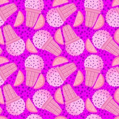 Christmas ice candy seamless ice cream pattern for wrapping paper and fabrics