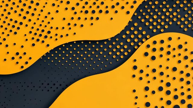 Bold yellow and black halftone backdrop gives a modern twist, enhancing any design with its vibrant cartoon textures.