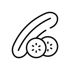 Cucumber vector icon