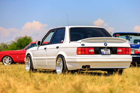 Classic BMW E30 M3 in Pristine Condition at Auto Gathering. July 2, 2023 Liadoveni Moldova.