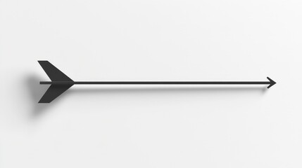 Minimalist Black Arrow on White Wall - Modern Direction Indicator