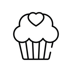 Cupcake vector icon