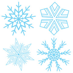 Set of Snowflakes Christmas design vector. Snowflakes icons. White Snowflake. Snowflakes template. Snow winter. Snowflakes icons. Snowflake vector icon