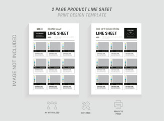 Small Business Wholesale Product Line Sheet Template flyer
