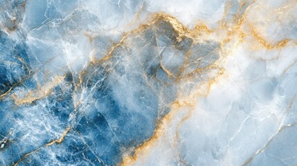 Fototapeta premium A blue and gold marbled texture with intricate patterns.