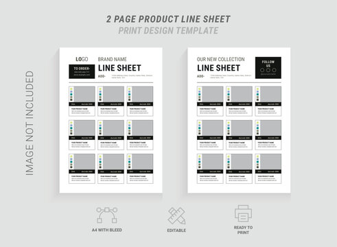 Small Business Wholesale Product Line Sheet Template flyer