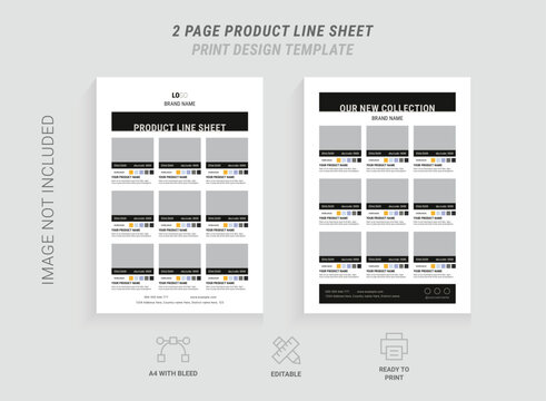 Small Business Wholesale Product Line Sheet Template flyer