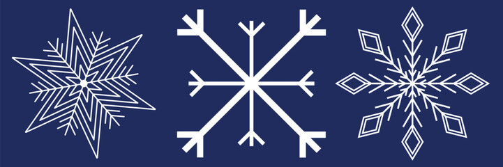 Snowflakes icon set. Snow sign. Snowflakes template. Snowflake winter. Snowflakes icons. Winter icon. Snowflake collection. Vector Illustration. Vector Graphic. EPS 10