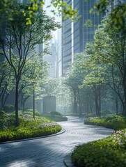 park in lujiazui financial center, Shanghai, China