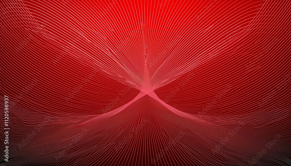 Poster abstract lines pattern technology on red gradients background. generated image