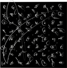 Set of drawn lettering and calligraphy swirls, squiggles. Vector ink decorations for composition. Element design. Wallpaper with white pattern.