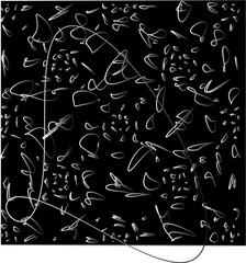 Set of drawn lettering and calligraphy swirls, squiggles. Vector ink decorations for composition. Element design. Wallpaper with white pattern.