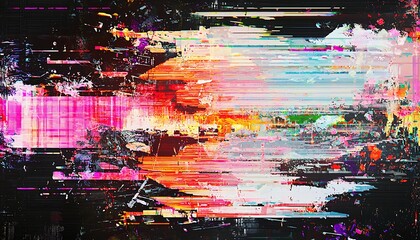 Electric digital lines crossing over each other with glitch effects