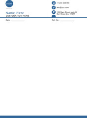 Letter Head Blue Simple
