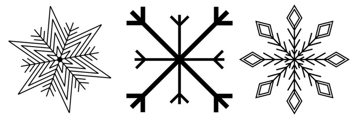 Snow Icons. Snowflakes Vector Icons. Winter Icons. Snow or Snowflake symbol. Snow. Snowflakes