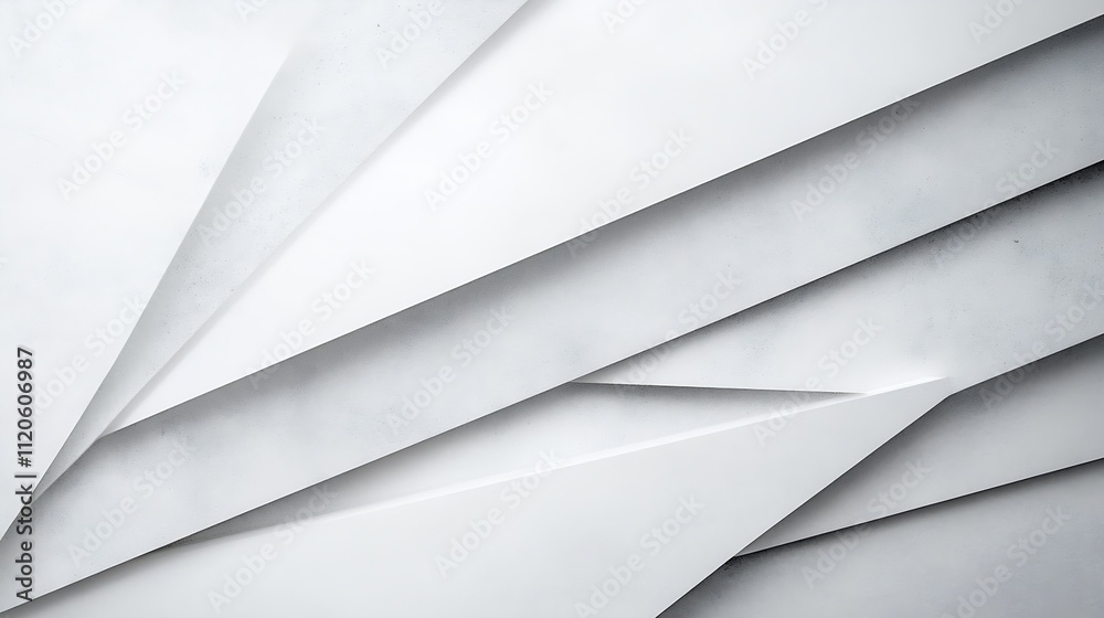 Fototapete minimalist white paper texture abstract geometric pattern design : generative ai