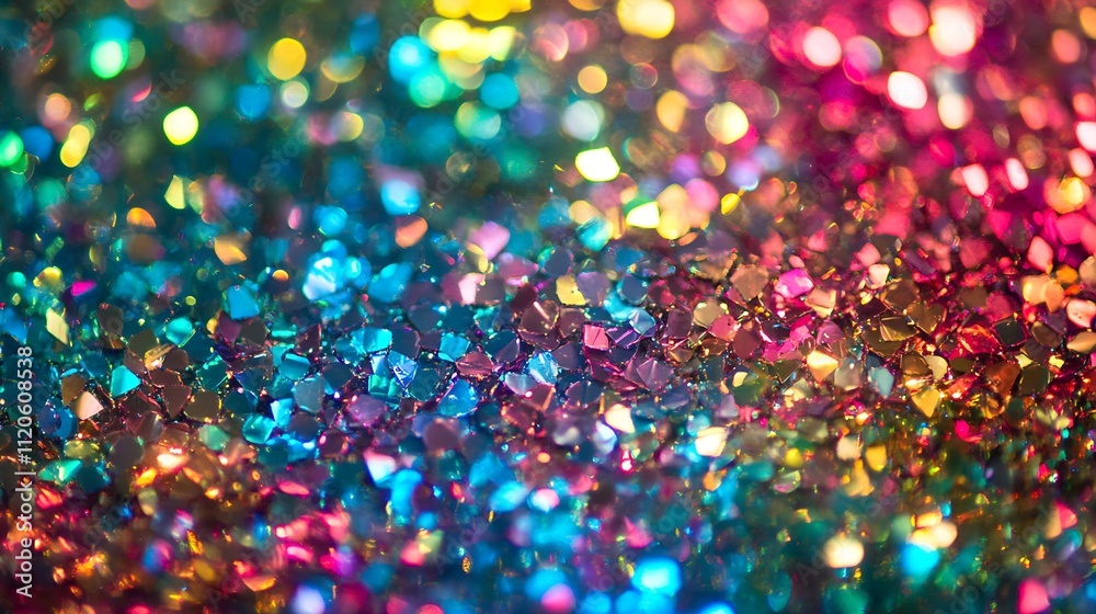 Leinwandbilder vibrant multicolored glitter creating a festive and eyecatching abstract art : generative ai