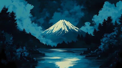 Surreal Japanese fantasy scene with torii gates and spirit mists, ideal for mythological visuals and folklore-based concept designs.