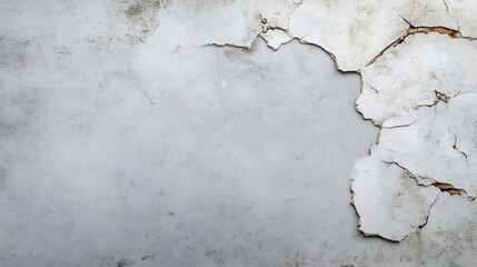 Obraz premium Weathered White Peeling Paint on Rustic Grungy Wall for Vintage Aesthetics : Generative AI