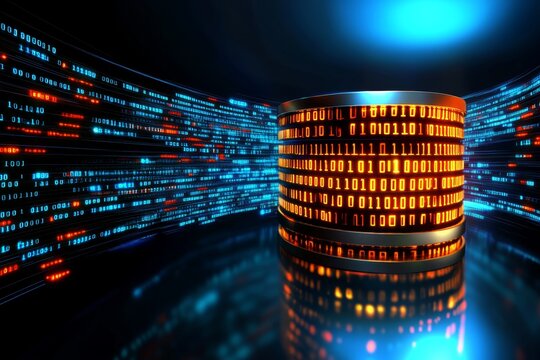 A high-level representation of database normalization, visualized with dynamic tables and relational keys
