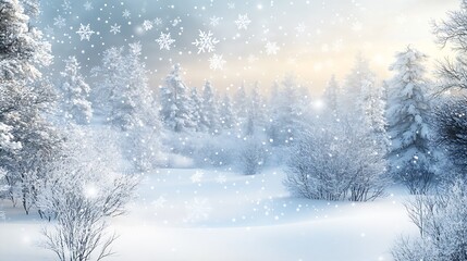 Fototapeta premium Idyllic Snowy Landscape in a Winter Wonderland : Generative AI
