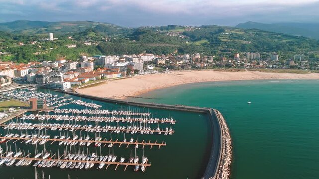 Aerial view of the Laredo, Cantabria, northern Spain.
