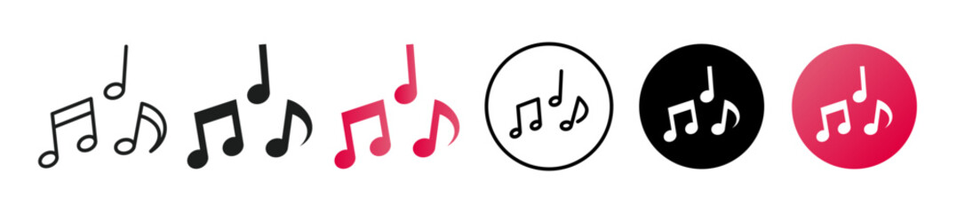 Simple icons for music and sound