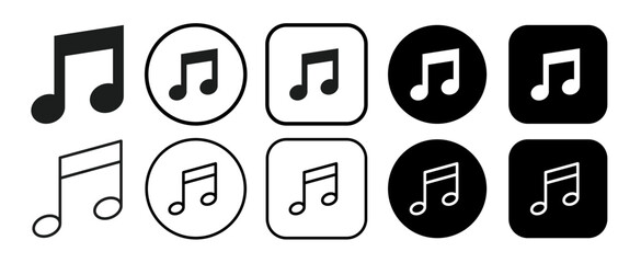 Simple icons for music and sound