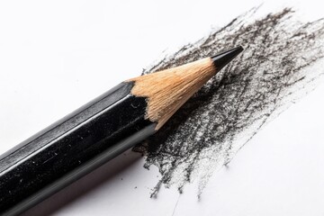 Abstract Black Pencil Scratch Art Isolated on White Background for Urban Exploration Photography, Creative Textures, and Artistic Visuals