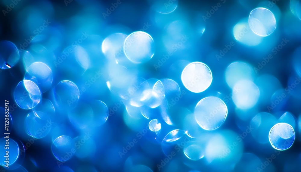 Poster abstract blue bokeh lights glimmering background perfect for festive and celebratory themes : genera