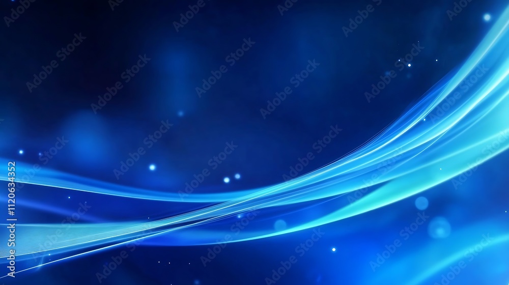 Leinwandbilder elegant blue streaming rays on a dark canvas for innovative design and visual art : generative ai