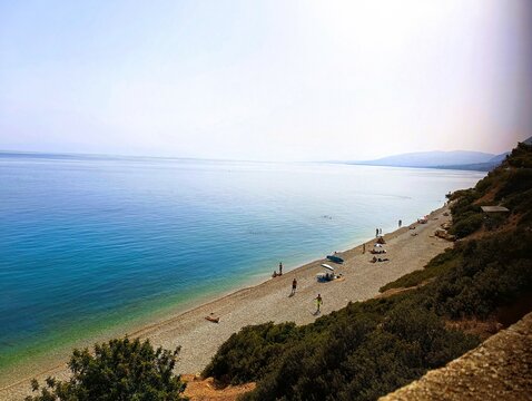 Kakia skala pebble beach. Calm crystal clear waters. A hidden gem near Athens.