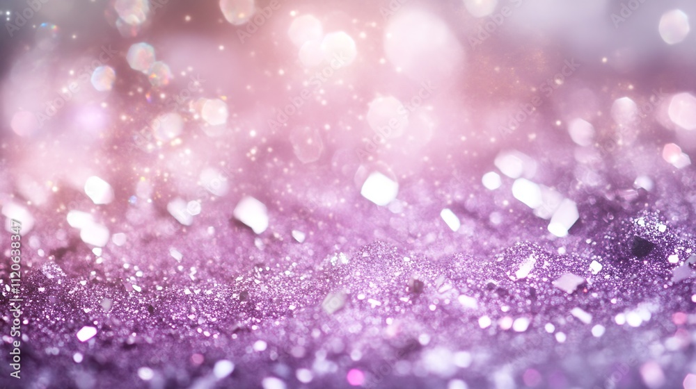 Aufkleber sparkling pink and white glitter bokeh background for festive and elegant designs : generative ai