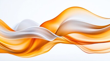 Abstract wave design in orange and white colors.