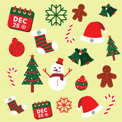 Ornaments icon Decoration to celebrate Christmas