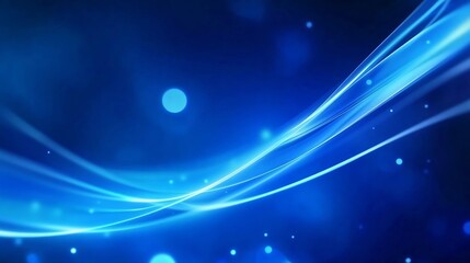 Radiant Blue Light Waves Flowing Gracefully on a Dark Backdrop for Graphic Projects : Generative AI