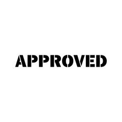 Obraz premium Approved icon design template