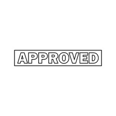 Fototapeta premium Approved icon design template
