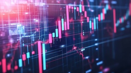 Fototapeta premium Stock market graph
