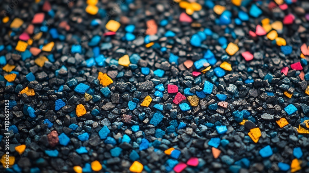 Poster Vibrantly Colored Stone Pebbles Texture Creating Abstract Background : Generative AI