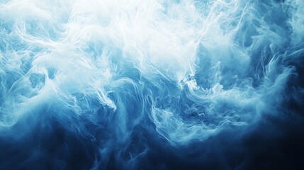 Obraz premium Abstract ethereal blue smoke swirling clouds background : Generative AI