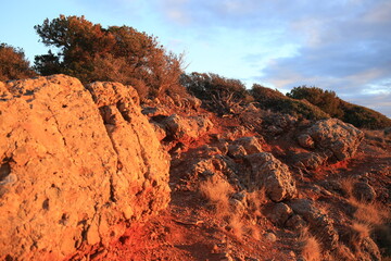 sunset in the mountains