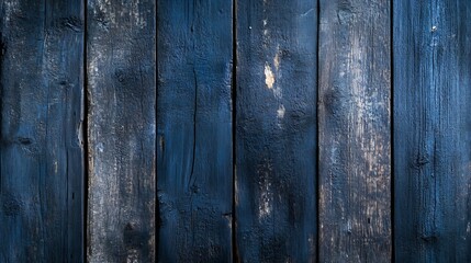Fototapeta premium Rustic Blue Wooden Planks Vertical Arrangement for Vintage and Industrial Interior Design : Generative AI