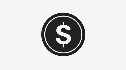 Obraz premium Icon of a stack of coins with a dollar sign on a dark background
