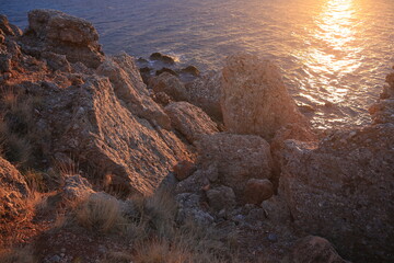 sunset over the sea