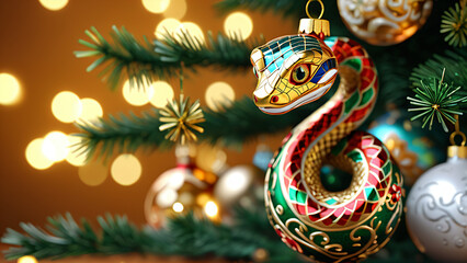 new year and christmas snake