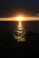 sunset in the sea