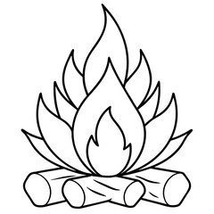 fire on white background