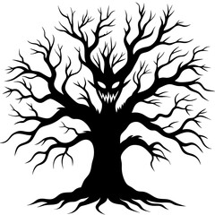 silhouette of a tree